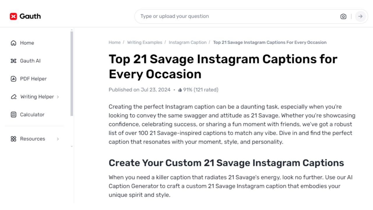 Break the Internet: Savage Instagram Captions That Gauth’s Best